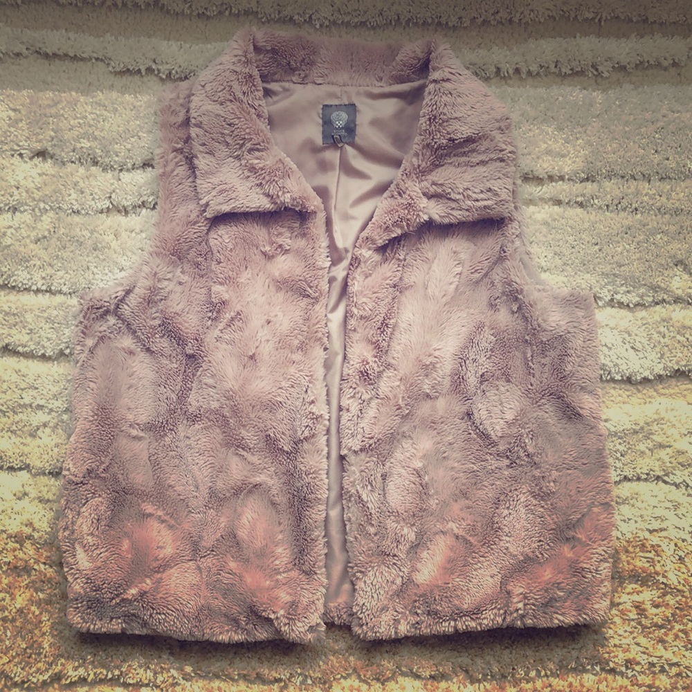 Vince Camuto faux fur/Sherpa vest